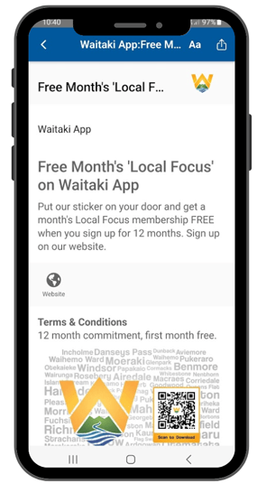 Waitaki App Portrait Screen Shot - Local Loyal